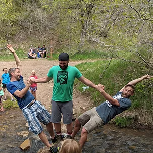 Daman and others playing outside